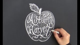 大人黒板！秋に身につけたいチョークアート（chalkart:chalklettering)