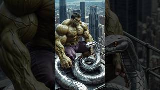 The Hulk connecting with robotics snake || #ai #marvel #aisuperhero #aiviral #aivideo