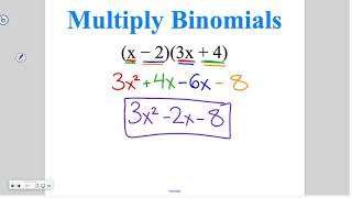 Algebra 7-2: Multiplying Polynomials
