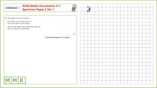 GCSE Maths EDEXCEL Specimen Set 1 Foundation Paper 2 Q12 Conversions