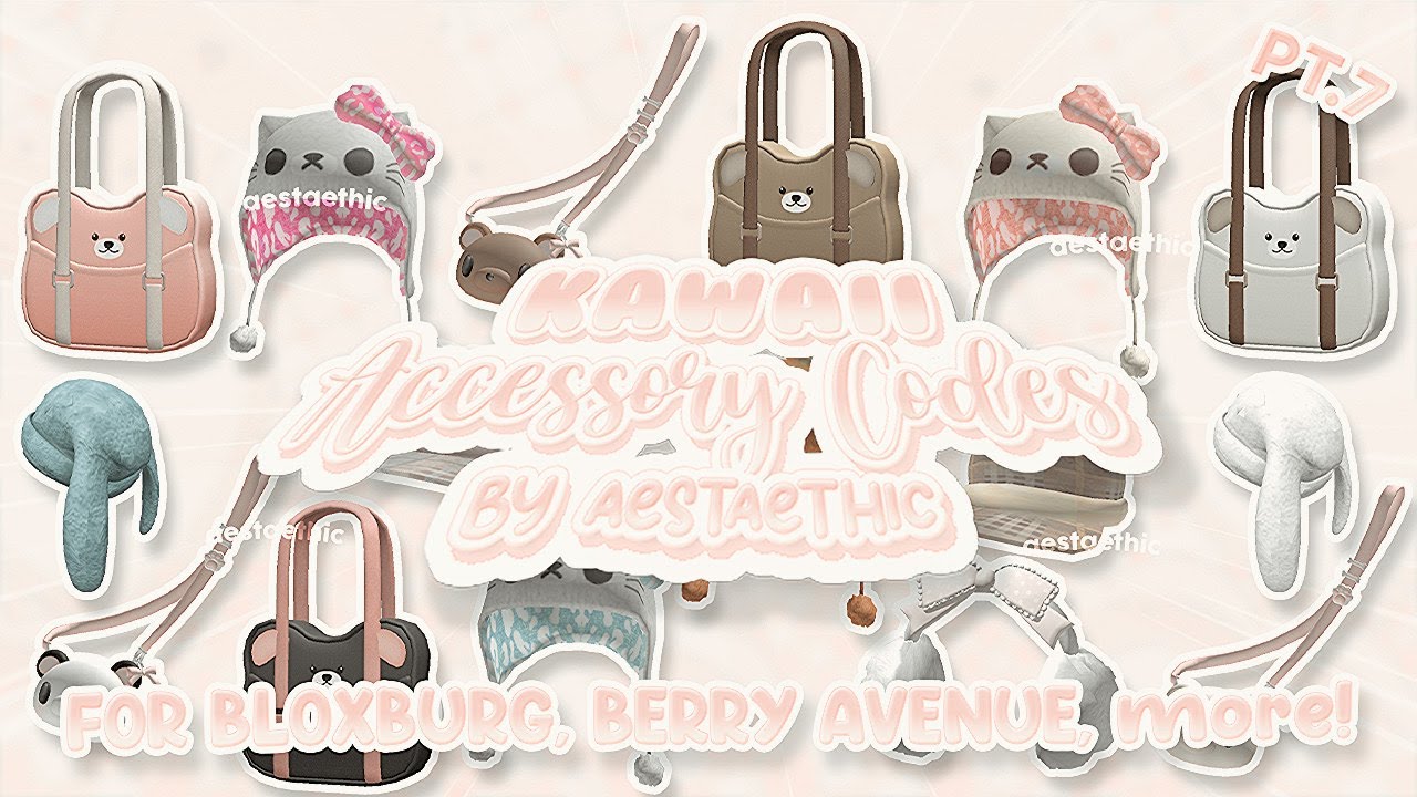 KAWAII CUTE ACCESSORY CODES For Bloxburg, Berry Avenue & Brookhaven PT ...