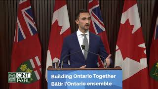 Minister Lecce delivers remarks and participates in media availability at Queen's Park