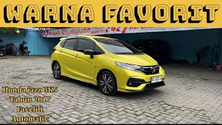 DIJUAL HONDA JAZZ FACELIFT AUTOMATICK TAHUN 2017 || WARNA FAVORIT‼️