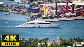 Super Yacht 108 meters long 'IJE' was seen in Papeete Tahiti