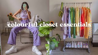 colourful closet essentials 🌈 how to build a colourful closet