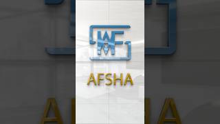 Afsha name logo design #logo #shorts