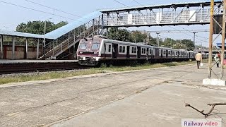 Hyderabad to Lingampally mmts train at khairatabad station। #hyderabad #railway