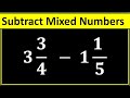 How to Subtract Mixed Numbers Fast | Subtracting Mixed Fractions Simplified | Ms. Riaz Academy