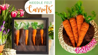 Carrot Needle Felting Tutorial | DIY Easter \u0026 Spring Decor | Easy Felting Project For Beginners