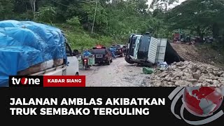 Truk Sembako Terguling Imbas Jalanan Longsor di Enrekang | Kabar Siang tvOne