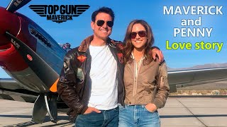 Maverick (Tom Cruise) and Penny (Jennifer Connelly). Love story. 🛩️ Top Gun: Maverick