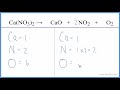 how to balance ca no3 2 = cao no2 o2 thermal decomposition of calcium nitrate