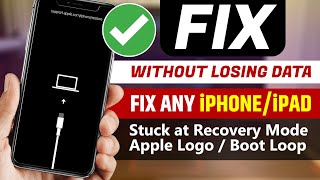 How to FIX IPHONE NOT TURNING ON/Stuck At Recovery Mode/Apple Logo iPhone XS/XR/X/8/7/6s/6 - iOS 13