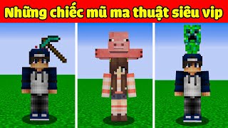 bqThanh và Ốc Tạo Ra Những Chiếc Mũ Đội Đầu Kì Lạ Siêu Dễ Thương Trong Minecraft