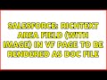 Salesforce: Richtext area field (with Image) in VF page to be rendered as Doc file