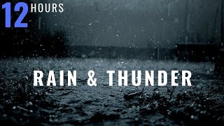 12 HOURS Rain and Thunder, Thunderstorm, Rain and Rolling Thunder, Distant Thunder & Rain Sounds
