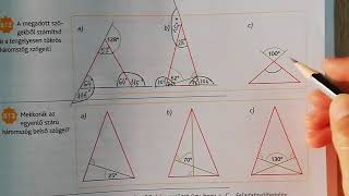 Az egyenlő szárú háromszög szögei 7.o