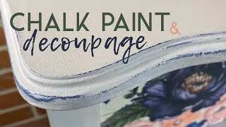 Chalk Paint and Decoupage  | Dresser Makeover