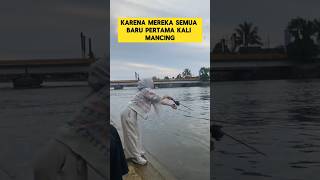 momen lucu ketika wanita cantik pertama kali mancing ikan bikin ngakak ‼️‼️ #ngakak #lucu #mancing