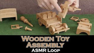 ASMR Loop: Wooden Toy Assembly - Unintentional ASMR - 1 Hour