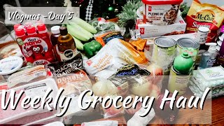 VLOGMAS DAY 5-WEEKLY GROCERY HAUL FAMILY OF 4