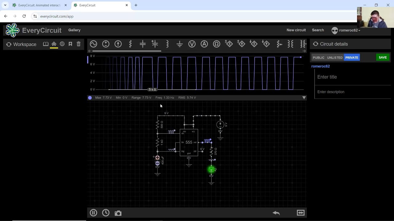 Everycircuit Simple Circuit Example Youtube