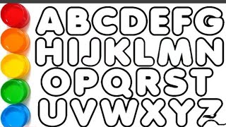ABCDEFGHIJKLMNOPQRSTUVWXYZ, Easy Draw and Paint Alphabet A to Z, KS ART || chil 420