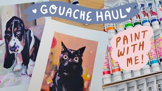 The BEST Gouache Paint?! Let's Paint Pet Portraits!