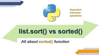 Sorted in Python | Difference Between sort and sorted in Python | Python Interview Questions