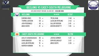 VCA Kookaburra Men's Premier Firsts Round 8 - Geelong v Casey-South Melbourne