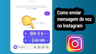 Como enviar mensagem de voz no Instagram | Enviar áudio no Instagram