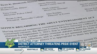 Blount County DA warns Blount Pride of prosecution over pride event