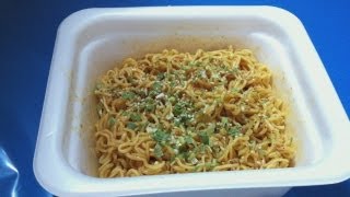 夜食動画【冷・辛口】　冷し担々麺　大黒 カップラーメン Cold Instant Cup Ramen Szechuan Sesame Spicy Noodles