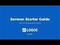 Sermon and Bible Study Prep Series | Sermon Starter Guide