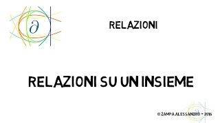 Relazioni - relazioni su un insieme