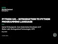 Python 101 - Introduction to Python programming language