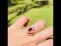 stella natural garnet ring red garnet engagement ring for women