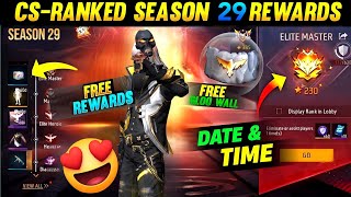 Cs-Ranked New Season 29 Rewards | New Cs Ranked Season Kab aayega? Free Fire New Rank Season Rewards