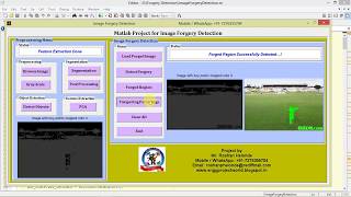 Matlab Code for Image Forgery Detection using Image Processing