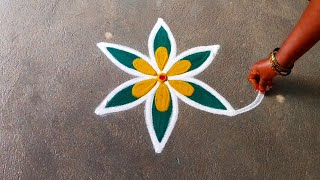 3×2 simple rangoli design 🙏❤️❤️❤️❤️