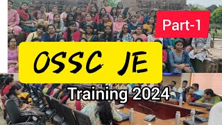 OSSC JE TRAINING  2024 PART-1   |  PR \u0026 DW Department  | Civil Engineering | Odisha