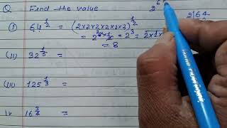 Find the value | Solve the exponent