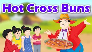 Hot Cross Buns | English Nursery Rhyme with Lyrics | Kidda Junction