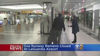 Passengers Delayed At LaGuardia