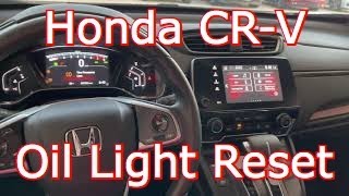 2021 Honda CR V - Oil Maintenance Light Reset