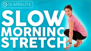 15 minute Morning Yoga Routine 💙  Daily SLOW Yoga Stretch All Levels