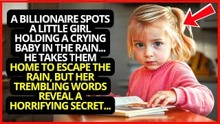 A BILLIONAIRE Spots A Little Girl Holding A Baby In The Rain, But What She Says Next Is Shocking