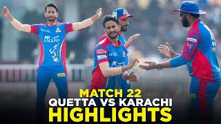 PSL 9 | Full Highlights | Quetta Gladiators vs Karachi Kings | Match 22 | M2A1A