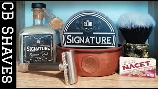 The Club Signature Shaving Soap / Parker Variant Adj Razor / Gillette Nacet Blade...