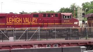 NS 747 w/ 8104 Lehigh Valley HU \u0026  8102 Pennsylvania Railroad HU